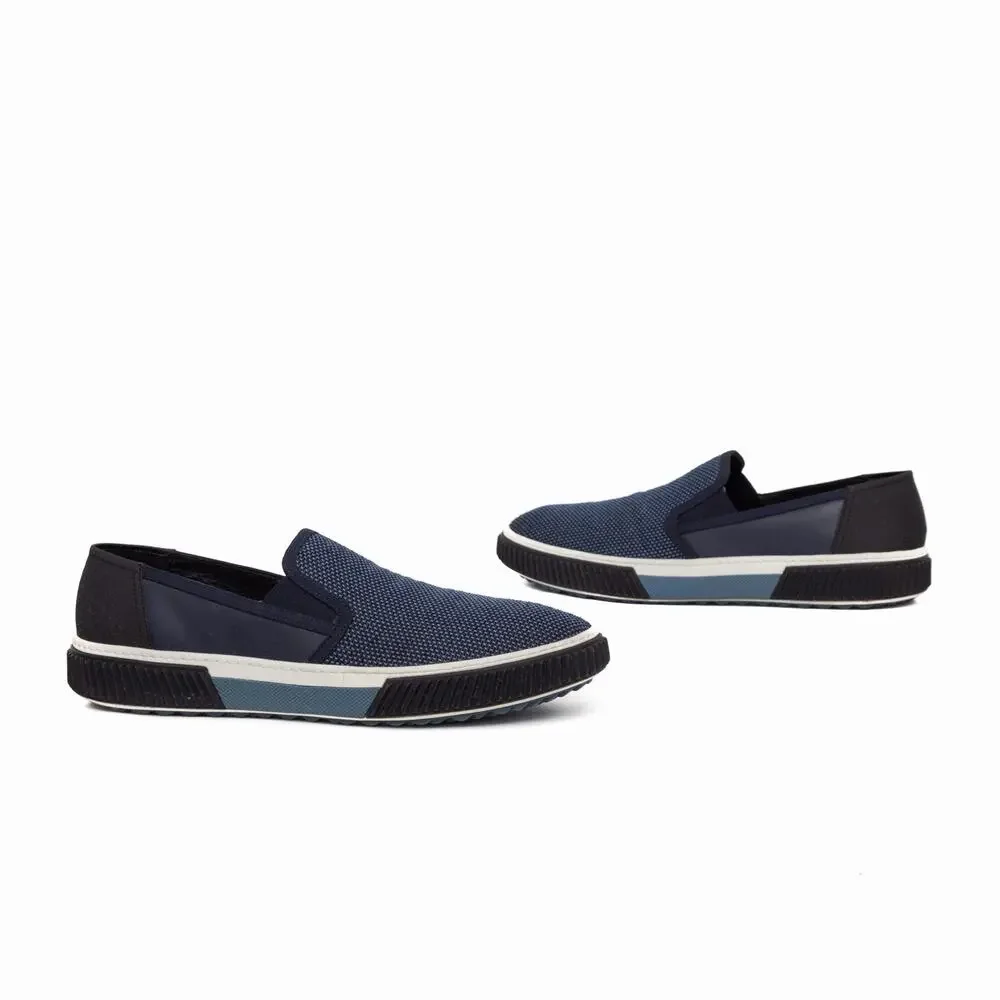 1,060 PRADA Stratus Navy Woven Mesh Slip-On Sneakers Trainers US 10.5 EU 43.5